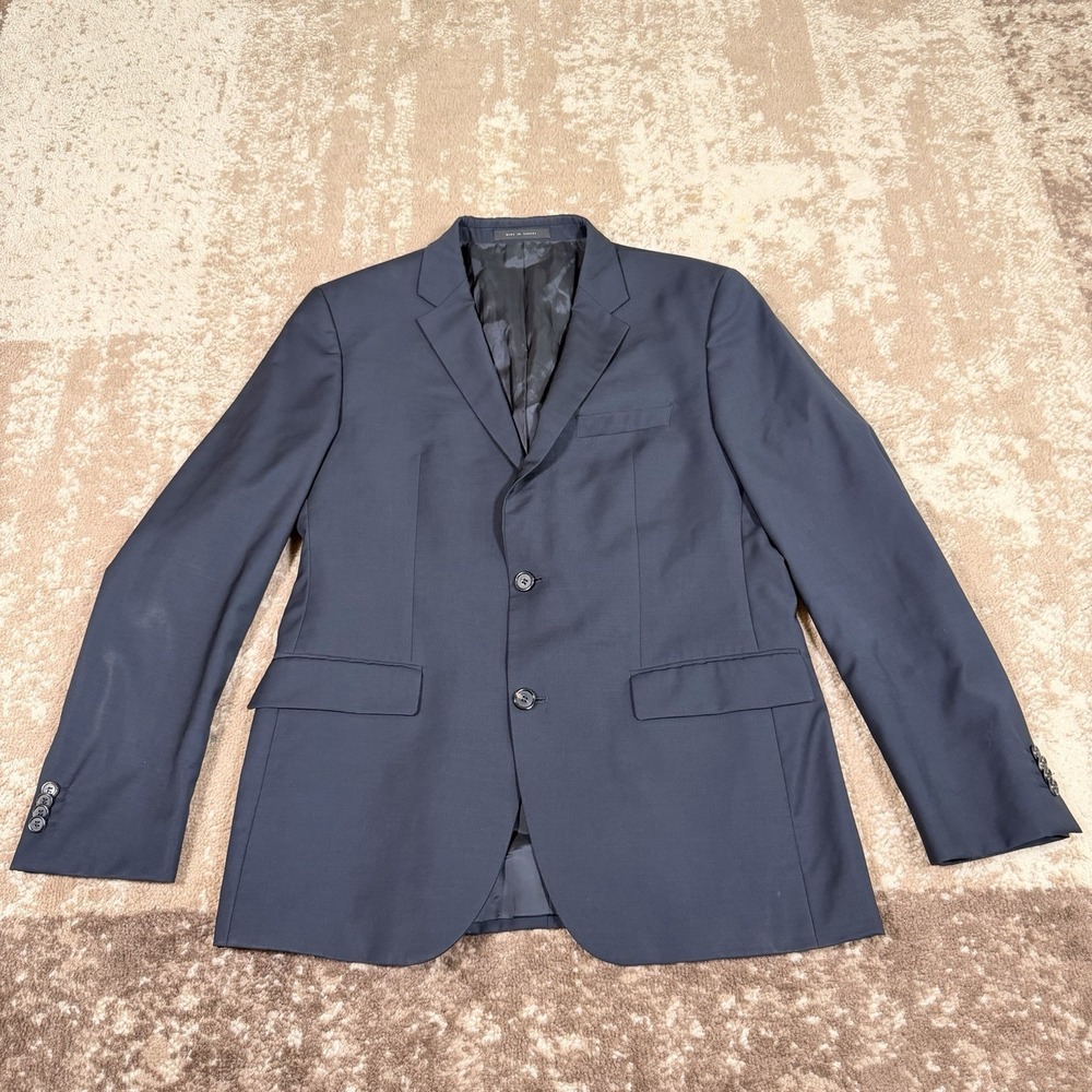 Hugo Boss Grand Central Blazer Men's 40R Blue Sport Coat Jacket Super 100